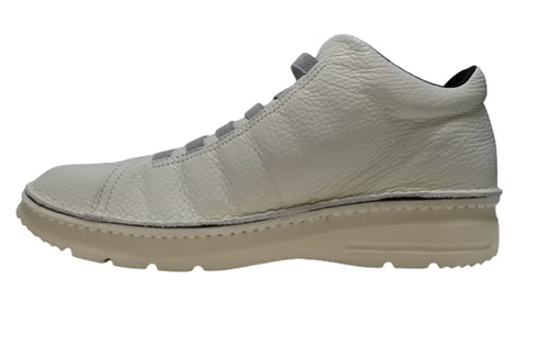 【TODAY's 7110 アイボリー】ゴム紐撥水レザースニーカー レディース