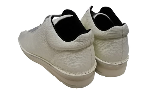 【TODAY's 7110 アイボリー】ゴム紐撥水レザースニーカー メンズ