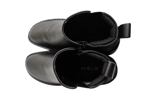 【インコルジェ 7128 ブラックコンビ】バイカラーショートブーツ