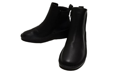 【インコルジェ 7128 ブラックコンビ】バイカラーショートブーツ