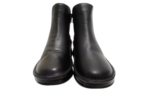 【インコルジェ 7128 ブラックコンビ】バイカラーショートブーツ