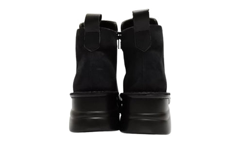 【インコルジェ 7128 ブラックコンビ】バイカラーショートブーツ