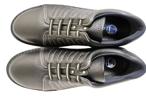 【TODAY'S 7280 ブラック】ゴムひもレザースニーカー メンズ