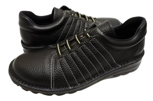 【TODAY'S 7280 ブラック】ゴムひもレザースニーカー メンズ