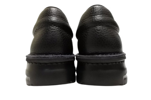 【TODAY'S 7280 ブラック】ゴムひもレザースニーカー メンズ