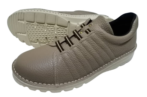 【TODAY'S 7280 グレー】ゴムひもレザースニーカー レディース