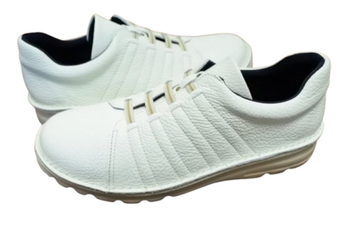 【TODAY'S 7280 アイボリー】ゴムひもレザースニーカー メンズ