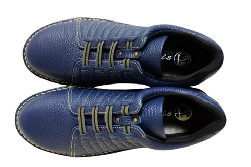 【TODAY'S 7280 ネイビー】ゴムひもレザースニーカー メンズ