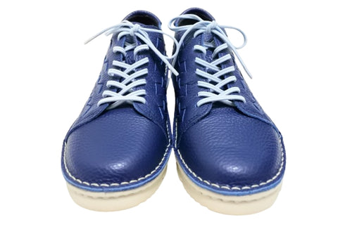 【TODAY'S 7287 ネイビー】編み込みレザースニーカー レディース