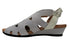 【arui_toe 7641 アイスグレー】伸縮ゴムバックストラップ本革コンフォートサンダル