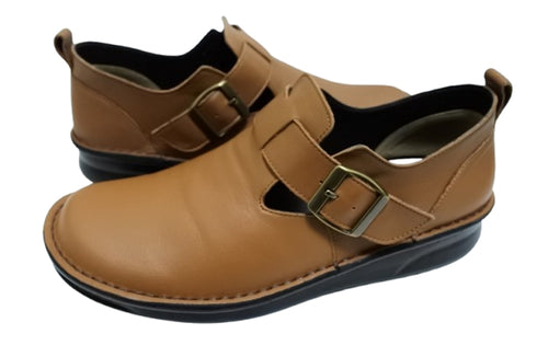 【インコルジェ8005 ブラウン】ベルト付カジュアルシューズ