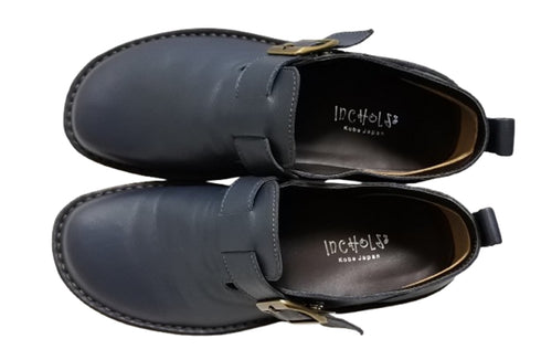 【インコルジェ8005 ダークネイビー】ベルト付カジュアルシューズ