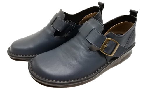 【インコルジェ8005 ダークネイビー】ベルト付カジュアルシューズ