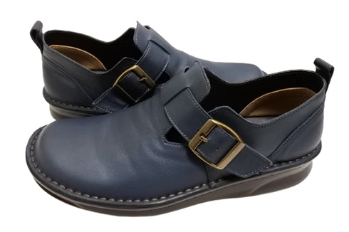 【インコルジェ8005 ダークネイビー】ベルト付カジュアルシューズ