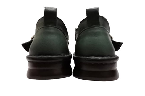 【インコルジェ8005 フォレストグリーン】ベルト付カジュアルシューズ