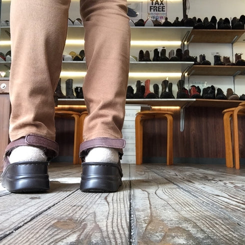 【インコルジェ8171 ダークブラウン】本革2WAYスリッポンシューズ