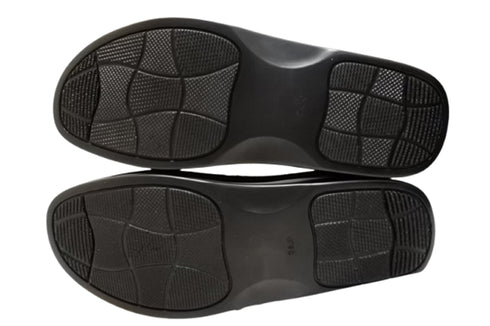 【インコルジェ 8294 ネイビー】オープントゥくしゅくしゅシューズサンダル