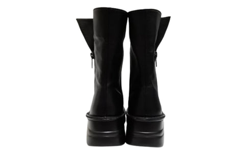 【インコルジェ 8380S ブラック】2WAYショートブーツ