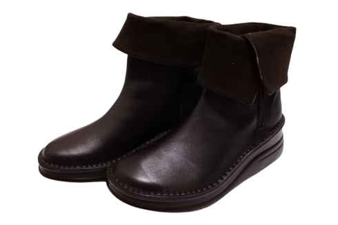 【インコルジェ 8380S ダークブラウン】2WAYショートブーツ