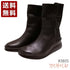 【インコルジェ 8380S ダークブラウン】2WAYショートブーツ