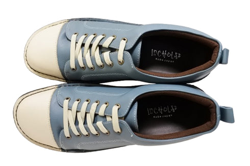 【インコルジェ 8480 ライトブルーコンビ】本革アウトドアウォーキングシューズ