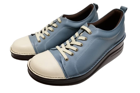 【インコルジェ 8480 ライトブルーコンビ】本革アウトドアウォーキングシューズ