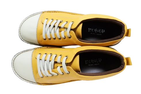 【インコルジェ 8480 マスタードコンビ】本革アウトドアウォーキングシューズ