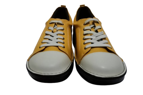 【インコルジェ 8480 マスタードコンビ】本革アウトドアウォーキングシューズ