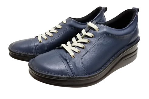 【インコルジェ 8480 ネイビー】本革アウトドアウォーキングシューズ