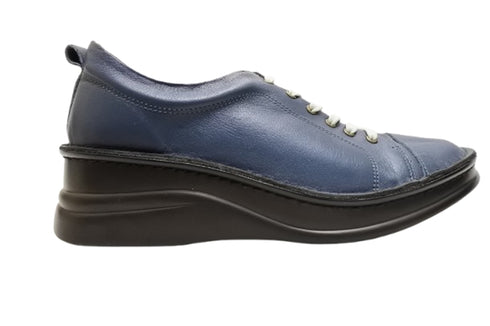 【インコルジェ 8480 ネイビー】本革アウトドアウォーキングシューズ