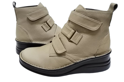【インコルジェ8748 オークベージュ】ソフトレザーベルトブーツ