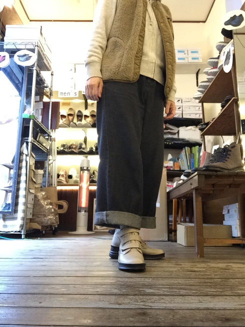 【インコルジェ8748 オークベージュ】ソフトレザーベルトブーツ