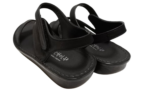 【インコルジェ 8888 ブラック】バックストラップフラットサンダル