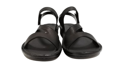 【インコルジェ 8888 ブラック】バックストラップフラットサンダル