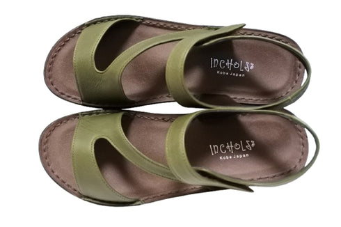【インコルジェ 8888 オリーブ】バックストラップフラットサンダル
