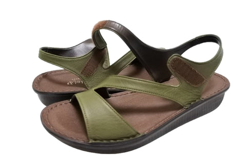 【インコルジェ 8888 オリーブ】バックストラップフラットサンダル