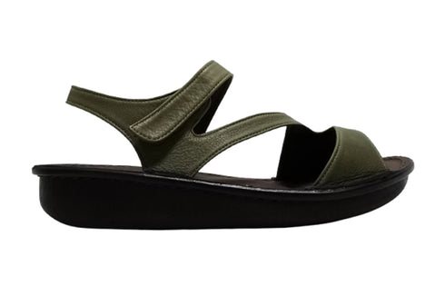 【インコルジェ 8888 オリーブ】バックストラップフラットサンダル