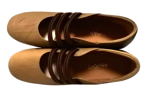 【…AShiOtO A1540 SBG】本革超軽量ゴムストラップシューズ