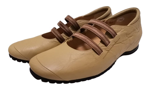 【…AShiOtO A1540 SBG】本革超軽量ゴムストラップシューズ