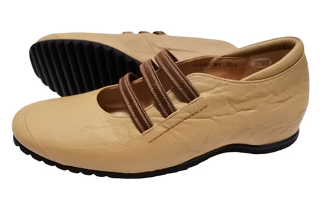 【…AShiOtO A1540 SBG】本革超軽量ゴムストラップシューズ