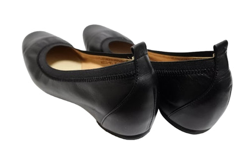 【…AShiOtO A3233 ブラックブラック】超軽量 約110g 牛革ボロネーゼバレエパンプス