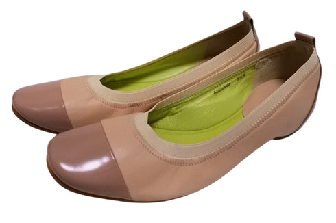 【…AShiOtO A3233 ライトピンクエナメル】超軽量約110g 牛革ボロネーゼバレエパンプス