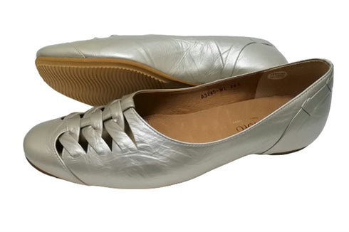 【…AShiOtO A3245 シルバー】超軽量 通気性抜群の牛革メッシュシューズ