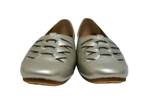 【…AShiOtO A3245 シルバー】超軽量 通気性抜群の牛革メッシュシューズ