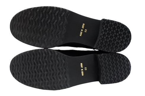 【…AShiOtO A91330 ブラック】サイドジップメダリオンチャッカーブーツ モデルサイズ