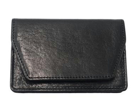 【豊岡財布 足立 AW0401 ブラック】ALBAPIE レッザボタニカ 名刺入れ