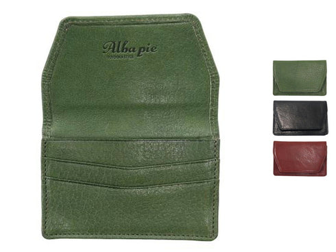 【豊岡財布 足立 AW0401 ブラック】ALBAPIE レッザボタニカ 名刺入れ