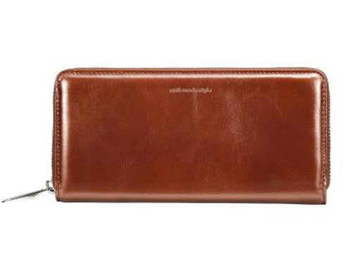 【豊岡財布 木和田正昭商店 AW900 ブラウン】anti-mode style Shimmer Chic RF Wallet ラウンドファスナーウォレット