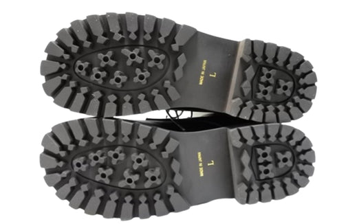 【かぼちゃの馬車 CA-55 ブラック】本革コンフォート紐靴ショートブーツ