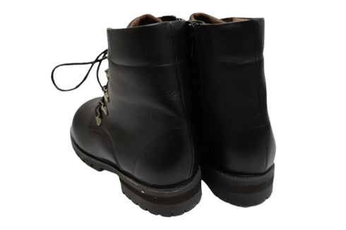 【かぼちゃの馬車 CA-55 ブラック】本革コンフォート紐靴ショートブーツ